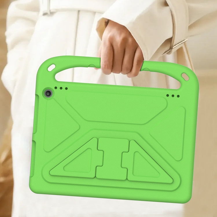 For Amazon Kindle Fire HD 10 2023 Handle EVA Shockproof Tablet Case with Holder(Green) - Amazon by PMC TechLife | Online Shopping South Africa | PMC TechLife | Buy Now Pay Later Mobicred