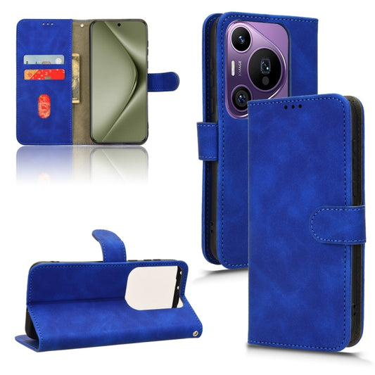 For Huawei Pura 70 Pro Skin Feel Magnetic Flip Leather Phone Case(Blue) - Huawei Cases by PMC Jewellery | Online Shopping South Africa | PMC Jewellery | Buy Now Pay Later Mobicred