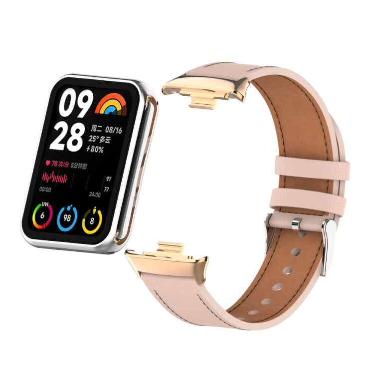 For Xiaomi Smart Band 9 Pro / 8 Pro 18mm Microfiber Sewing Leather Watch Band(Pink) - free shipping - PMc TechLife - Order now!