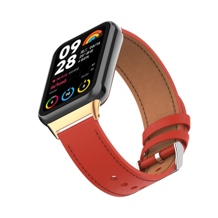 For Xiaomi Smart Band 9 Pro / 8 Pro 18mm Microfiber Sewing Leather Watch Band(Red) - free shipping - PMc TechLife - Order now!