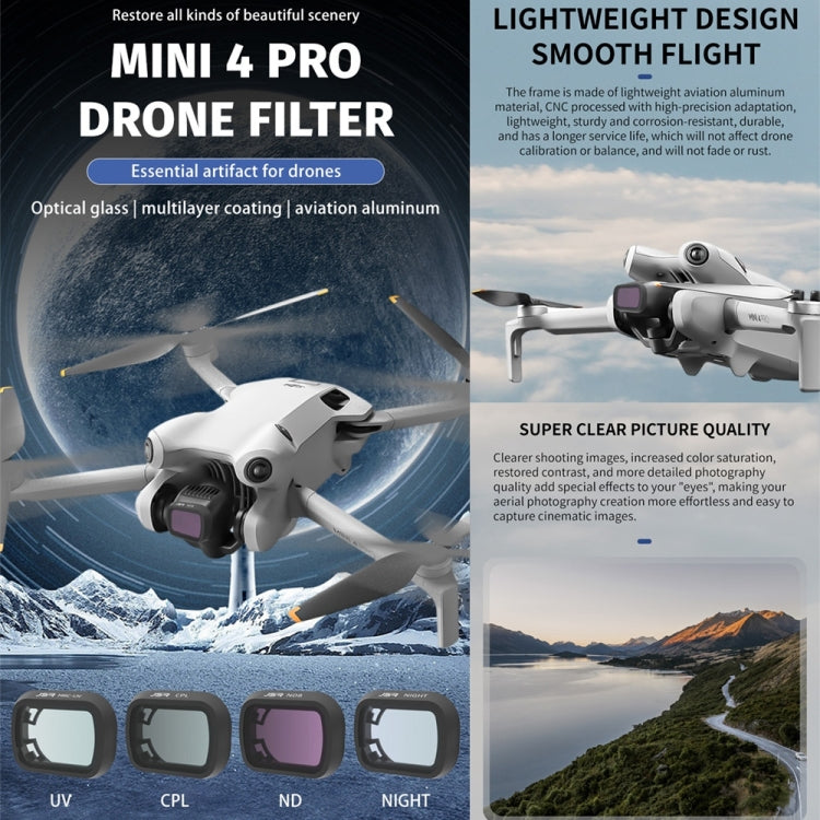 For DJI Mini 4 Pro JSR KB Series Drone Camera Lens Filter, Filter:ND256 - Lens Filter by JSR | Online Shopping South Africa | PMC TechLife | Buy Now Pay Later Mobicred
