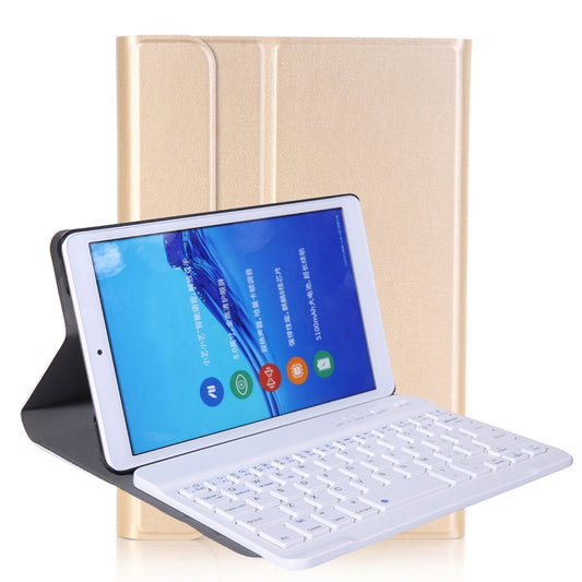 A0T8 For Huawei MatePad T8 8 inch ABS Ultra-thin Detachable Bluetooth Keyboard Voltage PU Leather Tablet Case with Bracket(Gold) - Huawei Keyboard by PMC Jewellery | Online Shopping South Africa | PMC Jewellery