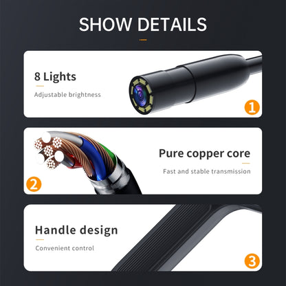 P200 8mm Front Lenses Detachable Industrial Pipeline Endoscope with 4.3 inch Screen, Spec:50m Tube -  by PMC Jewellery | Online Shopping South Africa | PMC Jewellery | Buy Now Pay Later Mobicred