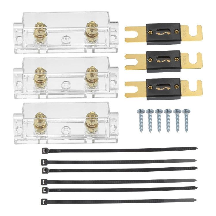 3 in 1 ANL Car Audio Modified Fuse Holder with 200A Fuse, Current:125A - Fuse by PMC TechLife | Online Shopping South Africa | PMC TechLife | Buy Now Pay Later Mobicred