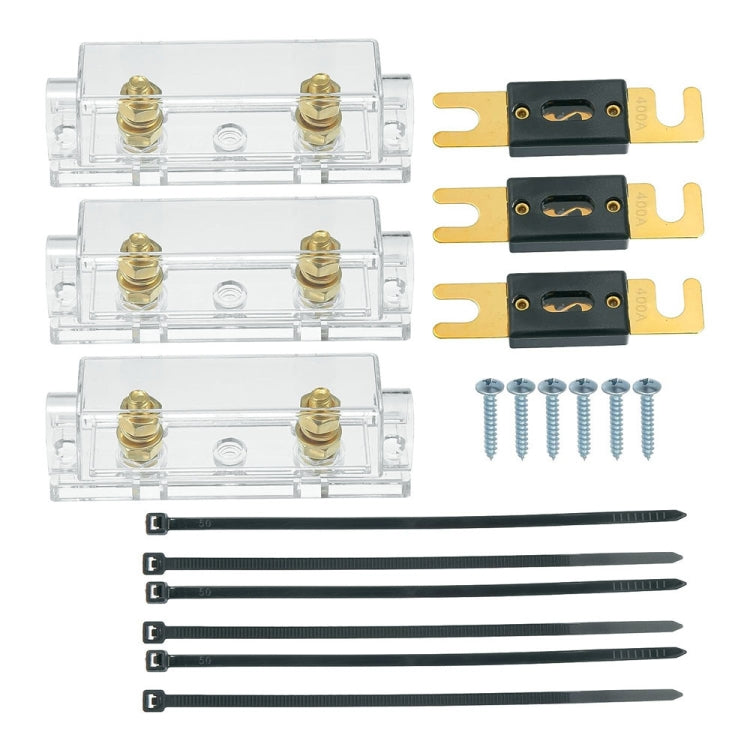 3 in 1 ANL Car Audio Modified Fuse Holder with 200A Fuse, Current:400A - Fuse by PMC TechLife | Online Shopping South Africa | PMC TechLife | Buy Now Pay Later Mobicred