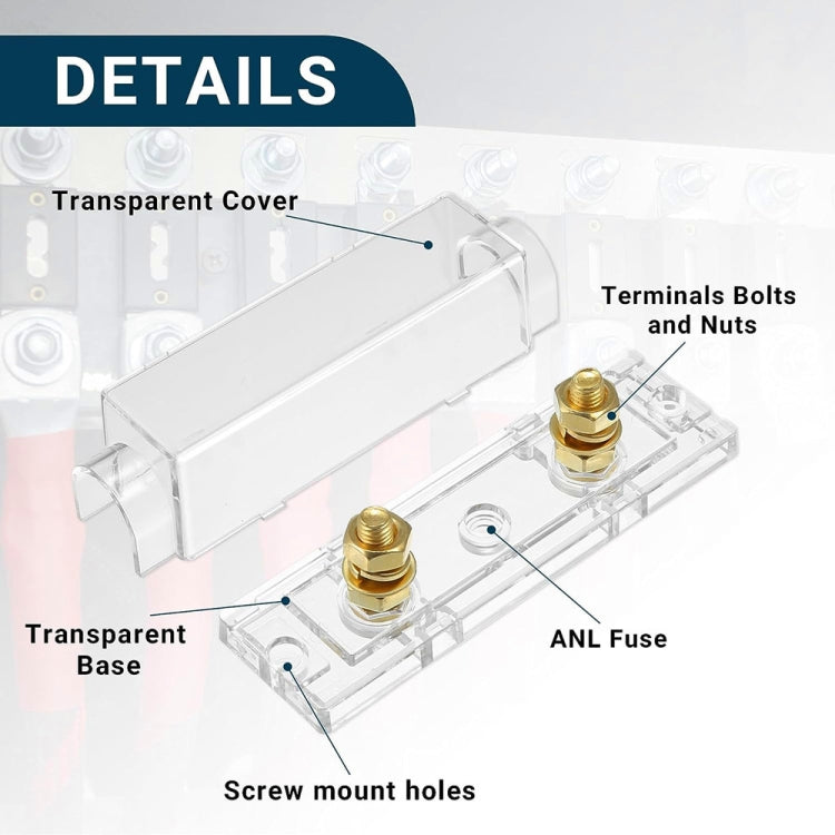 3 in 1 ANL Car Audio Modified Fuse Holder with 200A Fuse, Current:300A - Fuse by PMC TechLife | Online Shopping South Africa | PMC TechLife | Buy Now Pay Later Mobicred