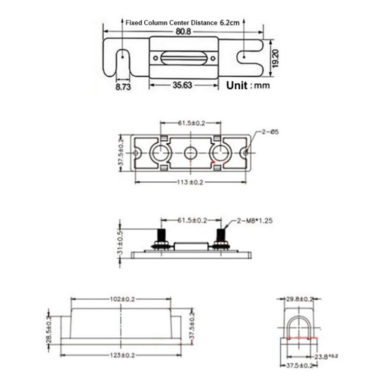 3 in 1 ANL Car Audio Modified Fuse Holder with 200A Fuse, Current:200A - free shipping - PMC TechLife - Order now!