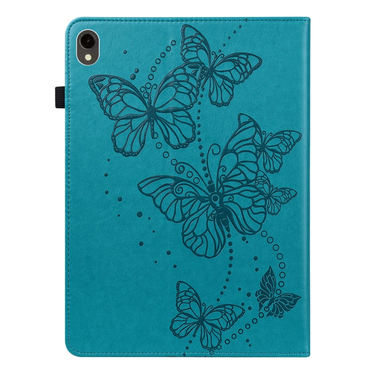 For Samsung Galaxy Tab S9 Embossed Butterfly Pattern Horizontal Flip Leather Tablet Case(Blue) - Galaxy Tab S9 Cases by PMC Jewellery | Online Shopping South Africa | PMC Jewellery | Buy Now Pay Later Mobicred