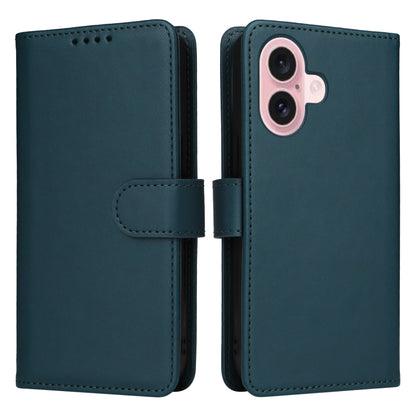 For iPhone 16 BETOPNICE BN-005 2 in 1 Detachable Imitate Genuine Leather Phone Case(Blue) - iPhone 16 Cases by BETOPNICE | Online Shopping South Africa | PMC Jewellery | Buy Now Pay Later Mobicred