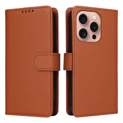 For iPhone 16 Pro BETOPNICE BN-005 2 in 1 Detachable Imitate Genuine Leather Phone Case(Brown) - iPhone 16 Pro Cases by BETOPNICE | Online Shopping South Africa | PMC Jewellery | Buy Now Pay Later Mobicred