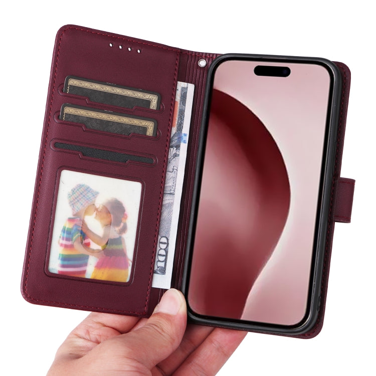 For iPhone 16 Pro BETOPNICE BN-005 2 in 1 Detachable Imitate Genuine Leather Phone Case(Wine Red) - iPhone 16 Pro Cases by BETOPNICE | Online Shopping South Africa | PMC Jewellery | Buy Now Pay Later Mobicred