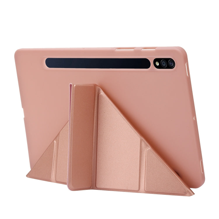 For Samsung Galaxy Tab S10+ / S9+ Deformation Silicone Leather Tablet Case(Gold) - Galaxy Tab S9+ Cases by PMC Jewellery | Online Shopping South Africa | PMC Jewellery | Buy Now Pay Later Mobicred