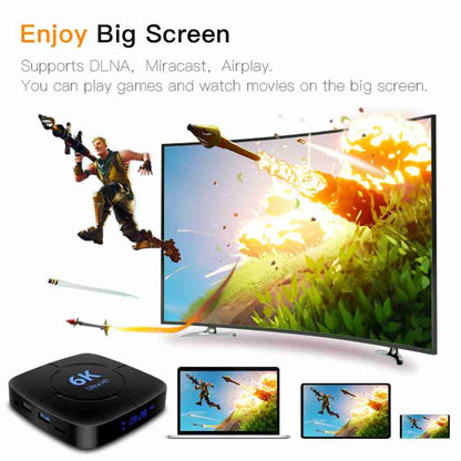 6K Ultra HD Android 12.0 Smart TV Box with Remote Control, 4GB+32GB, Allwinner H616 1.5GHZ Quad-Core(EU Plug) - Others by PMC Jewellery | Online Shopping South Africa | PMC Jewellery | Buy Now Pay Later Mobicred