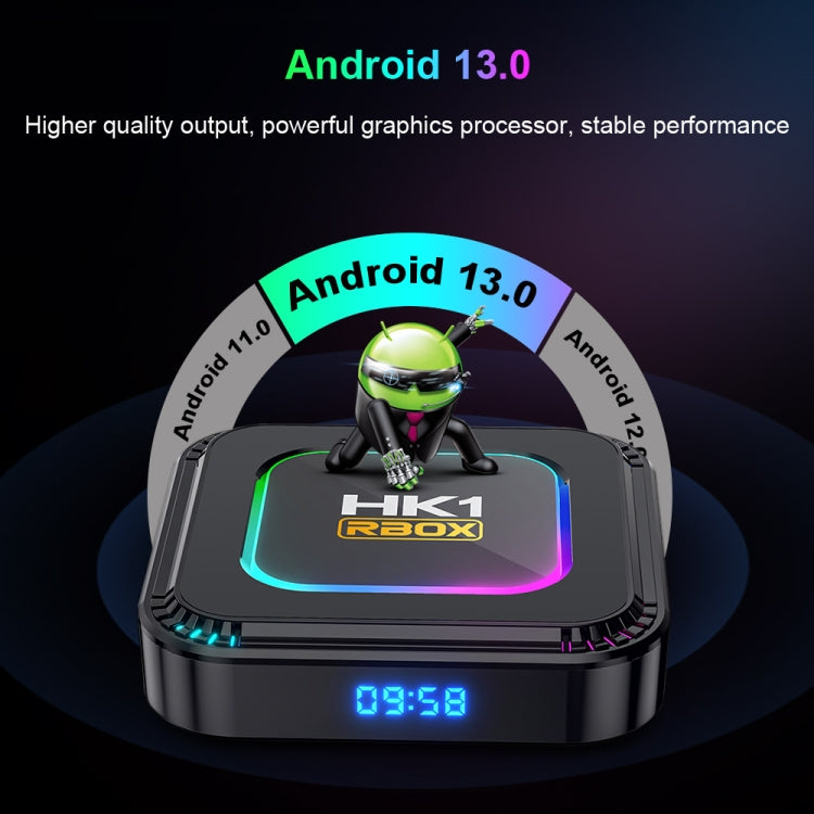 HK1 RBOX K8 8K Android 13.0 Smart TV Box with Remote Control, 4GB+64GB, RK3528 Quad-Core(US Plug) - Others by PMC TechLife | Online Shopping South Africa | PMC TechLife | Buy Now Pay Later Mobicred