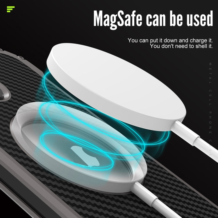 For iPhone 15 Pro R-JUST RJ51 Hollow MagSafe Magnetic Metal Phone Case(Space Grey) - free shipping - PMC TechLife - Order now!