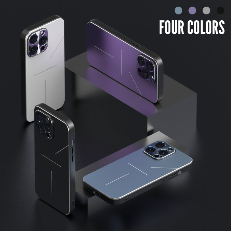 For iPhone 15 Plus R-JUST RJ52 3-Line Style Metal TPU Shockproof Phone Case(Black) - free shipping - PMC TechLife - Order now!