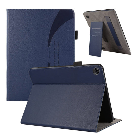 For Huawei MediaPad M5 10 Pro Litchi Texture Leather Sucker Tablet Case(Dark Blue) - Huawei by PMC Jewellery | Online Shopping South Africa | PMC Jewellery | Buy Now Pay Later Mobicred