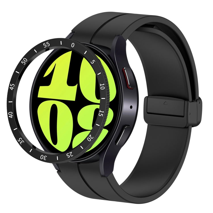 For Samsung Galaxy Watch 6 Classic 47mm Smart Watch Dial Protection Frame with Time Scale(Black) - free shipping - PMC TechLife - Order now!