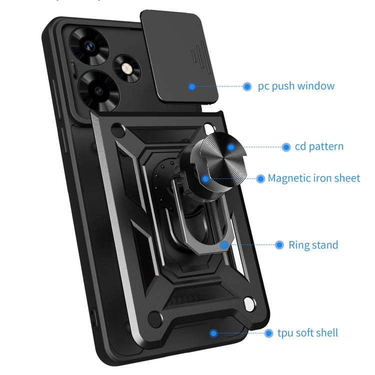 For Infinix Hot 30 Sliding Camera Cover Design TPU+PC Phone Case(Green) - free shipping - PMC TechLife - Order now!