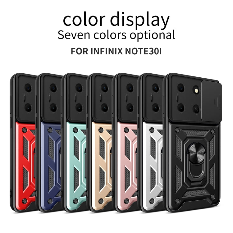 For Infinix Note 30i Sliding Camera Cover Design TPU+PC Phone Case(Rose Gold) - Infinix Cases by PMC Jewellery | Online Shopping South Africa | PMC Jewellery | Buy Now Pay Later Mobicred