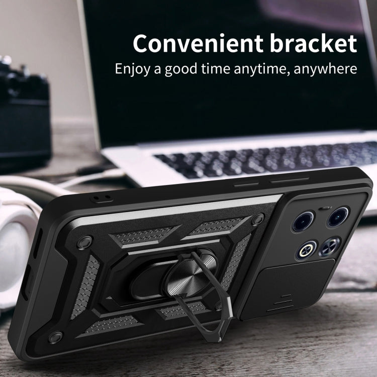 For Infinix Hot 40i / Smart 8 Sliding Camera Cover Design TPU+PC Phone Case(Silver) - Infinix Cases by PMC TechLife | Online Shopping South Africa | PMC TechLife | Buy Now Pay Later Mobicred