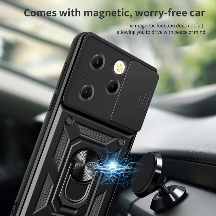 For Infinix Hot 40 / 40 Pro 4G Sliding Camera Cover Design TPU+PC Phone Case(Red) - Infinix Cases by PMC TechLife | Online Shopping South Africa | PMC TechLife | Buy Now Pay Later Mobicred