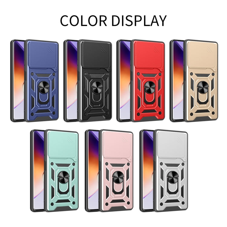 For Infinix Note 40 4G Sliding Camera Cover Design TPU+PC Phone Case(Green) - Infinix Cases by PMC TechLife | Online Shopping South Africa | PMC TechLife | Buy Now Pay Later Mobicred