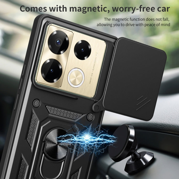 For Infinix Note 40 Pro/40 Pro+ 5G Sliding Camera Cover Design TPU+PC Phone Case(Green) - Infinix Cases by PMC TechLife | Online Shopping South Africa | PMC TechLife | Buy Now Pay Later Mobicred