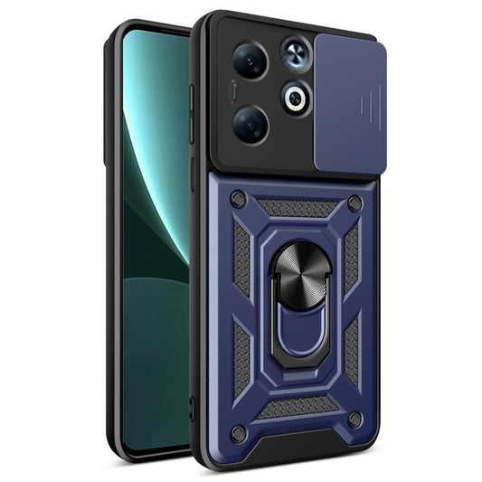 For Infinix Smart 8 Plus / 8 Pro Sliding Camera Cover Design TPU+PC Phone Case(Blue) - Infinix Cases by PMC Jewellery | Online Shopping South Africa | PMC Jewellery | Buy Now Pay Later Mobicred