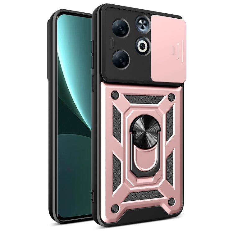 For Infinix Smart 8 Plus / 8 Pro Sliding Camera Cover Design TPU+PC Phone Case(Rose Gold) - Infinix Cases by PMC TechLife | Online Shopping South Africa | PMC TechLife | Buy Now Pay Later Mobicred