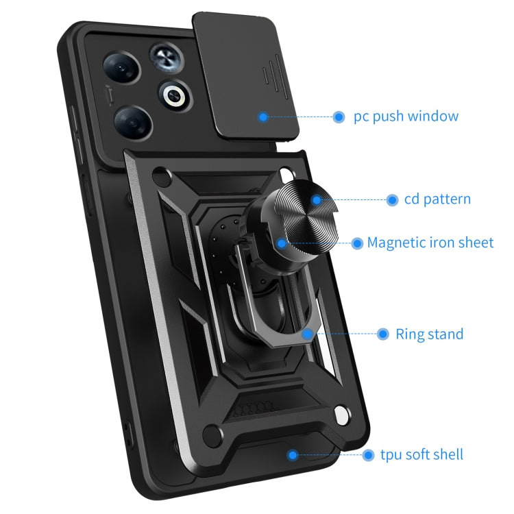 For Infinix Smart 8 Plus / 8 Pro Sliding Camera Cover Design TPU+PC Phone Case(Rose Gold) - Infinix Cases by PMC TechLife | Online Shopping South Africa | PMC TechLife | Buy Now Pay Later Mobicred