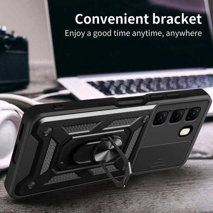 For Infinix Hot 50 4G Sliding Camera Cover Design TPU+PC Phone Case(Red) - free shipping - PMC TechLife - Order now!