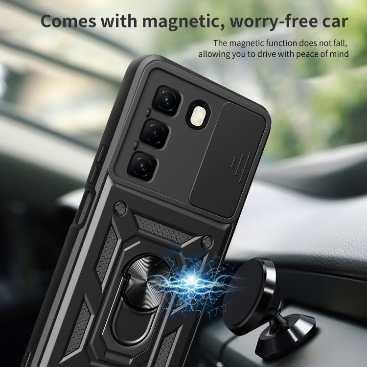 For Infinix Hot 50 4G Sliding Camera Cover Design TPU+PC Phone Case(Green) - free shipping - PMC TechLife - Order now!