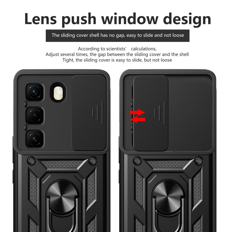 For Infinix Hot 50 4G Sliding Camera Cover Design TPU+PC Phone Case(Gold) - free shipping - PMC TechLife - Order now!