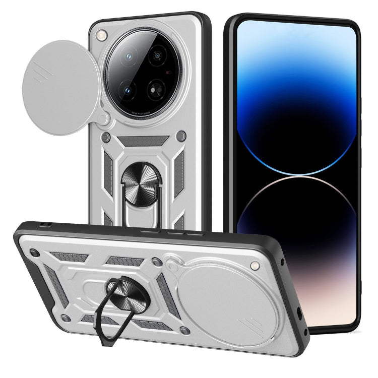 For Infinix Zero 40 4G Sliding Camera Cover Design TPU+PC Phone Case(Silver) - free shipping - PMC TechLife - Order now!