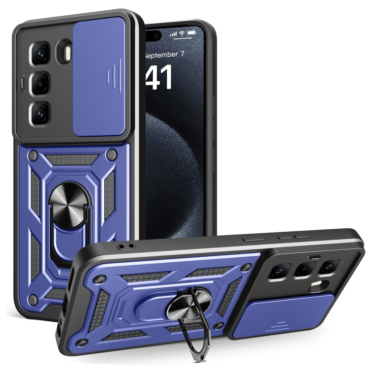 For Infinix Hot 50 Pro 4G Sliding Camera Cover Design TPU+PC Phone Case(Blue) - free shipping - PMC TechLife - Order now!