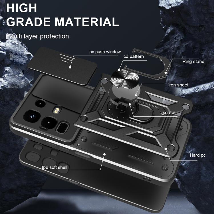 For Infinix Note 50x Sliding Camera Cover Design TPU+PC Phone Case(Gold) - free shipping - PMC TechLife - Order now!