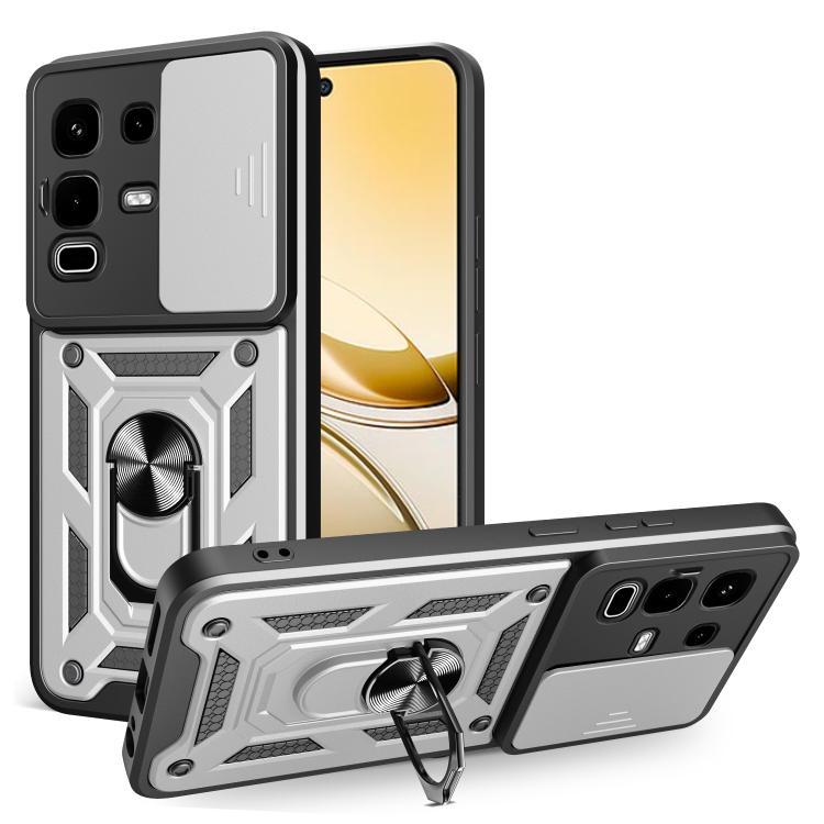 For Infinix Note 50s Sliding Camera Cover Design TPU+PC Phone Case(Silver) - free shipping - PMC TechLife - Order now!