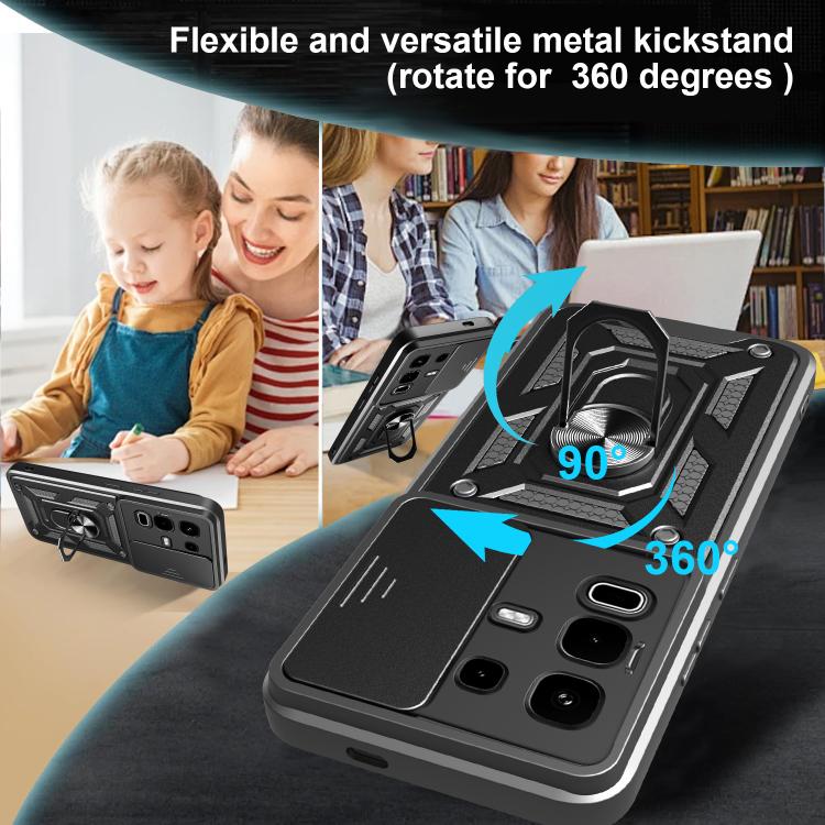 For Infinix Note 50s Sliding Camera Cover Design TPU+PC Phone Case(Silver) - free shipping - PMC TechLife - Order now!