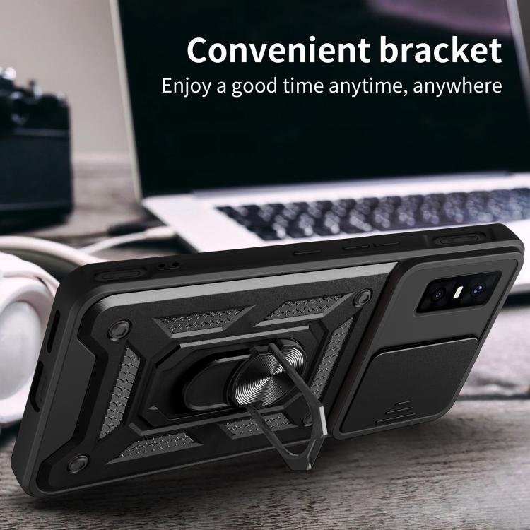 For Infinix GT 30 Pro Sliding Camera Cover Design TPU+PC Phone Case(Black) - free shipping - PMC TechLife - Order now!