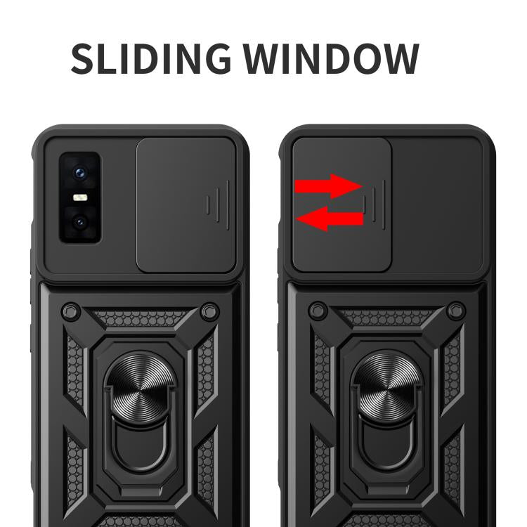 For Infinix GT 30 Pro Sliding Camera Cover Design TPU+PC Phone Case(Blue) - free shipping - PMC TechLife - Order now!