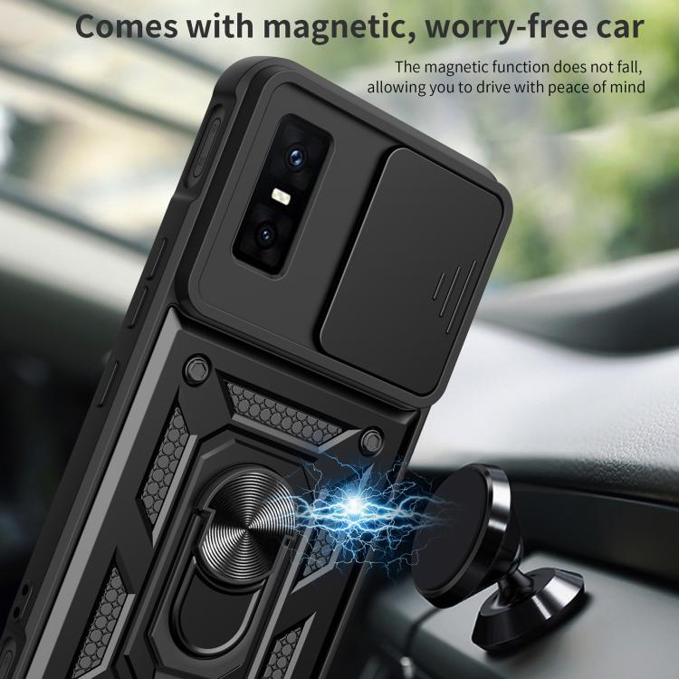 For Infinix GT 30 Pro Sliding Camera Cover Design TPU+PC Phone Case(Green) - free shipping - PMC TechLife - Order now!