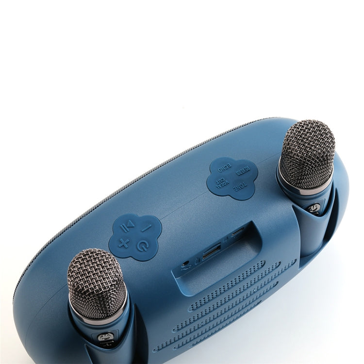T&G TG542 LED Flash Wireless Bluetooth Karaoke Speaker with Microphone(Royal Blue) - free shipping - PMC Jewellery - Order now!