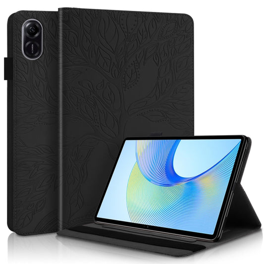 For Honor Pad X9 / X8 Pro Tree Life Series Embossed Leather Tablet Case(Black) - Honor by PMC Jewellery | Online Shopping South Africa | PMC Jewellery | Buy Now Pay Later Mobicred