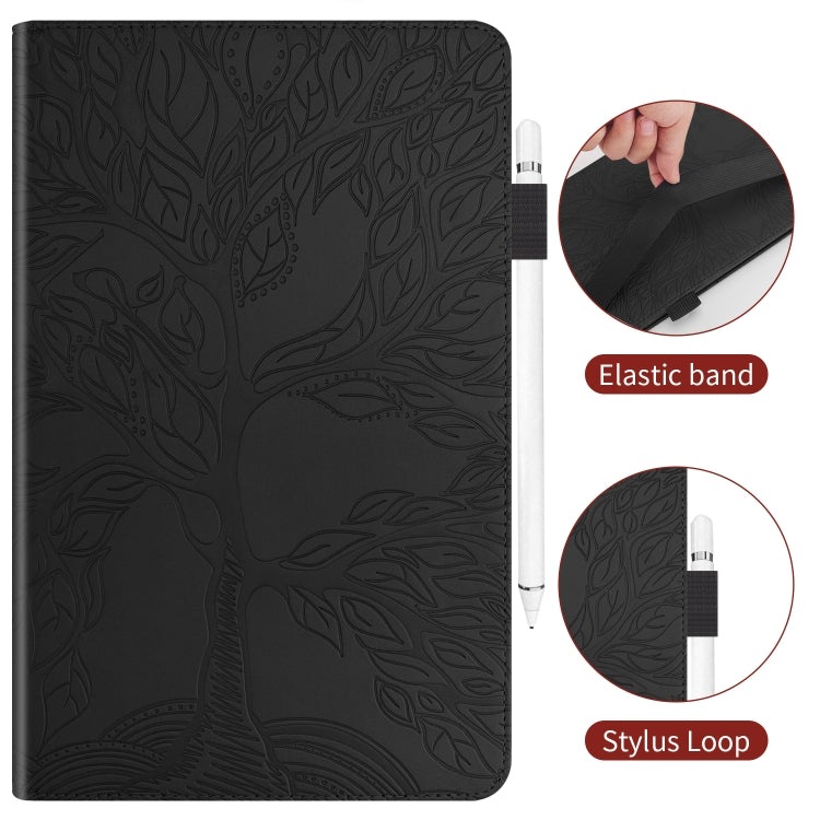 For Honor Pad X9 / X8 Pro Tree Life Series Embossed Leather Tablet Case(Black) - Honor by PMC TechLife | Online Shopping South Africa | PMC TechLife | Buy Now Pay Later Mobicred