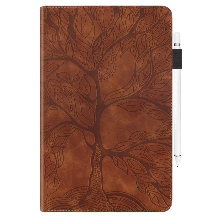 For Honor Pad X8a Tree Life Series Embossed Leather Tablet Case(Brown) - Honor by PMC TechLife | Online Shopping South Africa | PMC TechLife | Buy Now Pay Later Mobicred