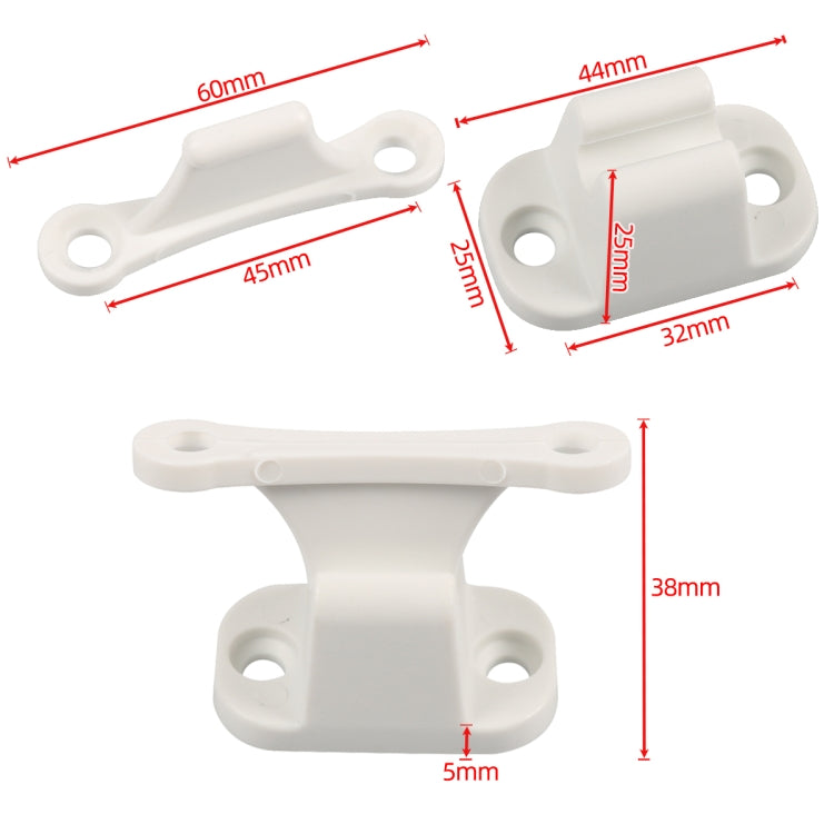 A8624 2 Pair White RV Hatch T-shape Door Fixer Kit with Screws - Locks & Hasps by PMC TechLife | Online Shopping South Africa | PMC TechLife | Buy Now Pay Later Mobicred