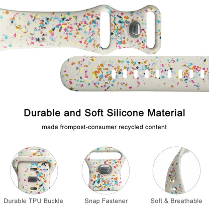 For Apple Watch Serie 9 41mm Floral Silicone Watch Band(Starlight) - Watch Bands by PMC Jewellery | Online Shopping South Africa | PMC Jewellery