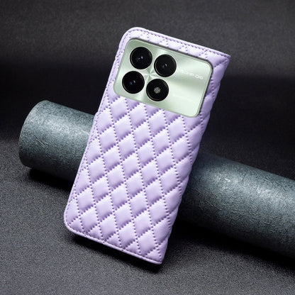 For Xiaomi Redmi K70 / K70 Pro Diamond Lattice Wallet Leather Flip Phone Case(Purple) - K70 Pro Cases by PMC Jewellery | Online Shopping South Africa | PMC Jewellery | Buy Now Pay Later Mobicred