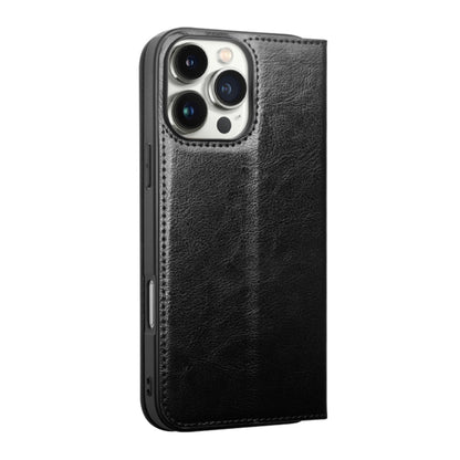 For iPhone 16 Pro QIALINO Classic Genuine Leather Phone Case(Black) - iPhone 16 Pro Cases by QIALINO | Online Shopping South Africa | PMC Jewellery | Buy Now Pay Later Mobicred